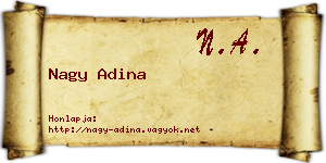 Nagy Adina névjegykártya